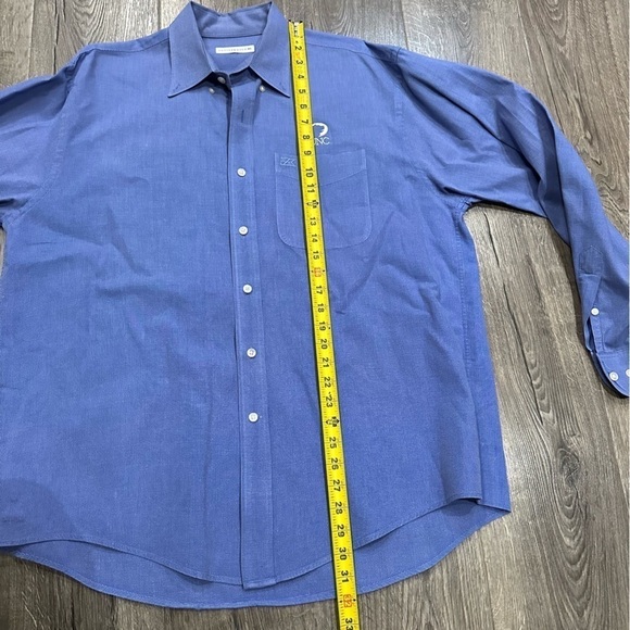 Cutter & Buck Shirt Men’s Large Long Sleeve Blue UNC Mascot Logo Button Down XXL - Picture 5 of 10